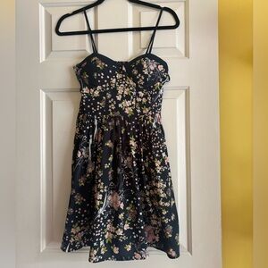 Band of Gypsies White and Blue Sundress Spaghetti Strap